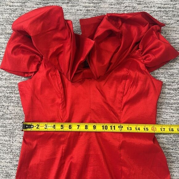 NWT Bardot Mini Bow Dress Anthropologie Red Size 12 - Picture 8 of 12